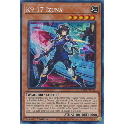Yu-Gi-Oh! TCG - Justice Hunters - JUSH-EN031 - K9-17 Izuna - Collector's Rare (1st Edition)