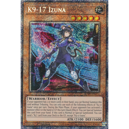 Yu-Gi-Oh! TCG - Justice Hunters - JUSH-EN031 - K9-17 Izuna - Starlight Rare (1st Edition)