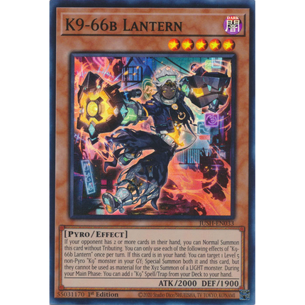 Yu-Gi-Oh! TCG - Justice Hunters - JUSH-EN033 - K9-66b Lantern - Super Rare (1st Edition)