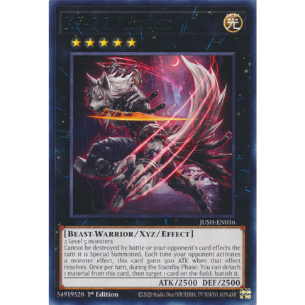 Yu-Gi-Oh! TCG - Justice Hunters - JUSH-EN036 - K9-00 "Hound" - Rare (1st Edition)