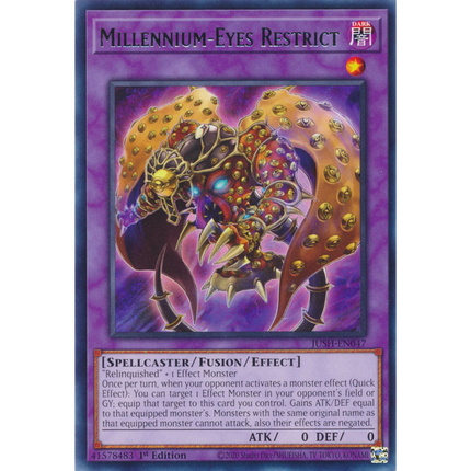 Yu-Gi-Oh! TCG - Justice Hunters - JUSH-EN047 - Millennium-Eyes Restrict - Rare (1st Edition)