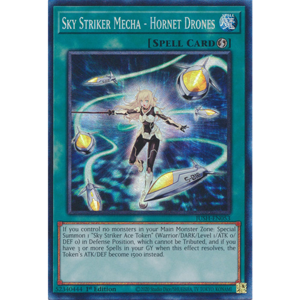 Yu-Gi-Oh! TCG - Justice Hunters - JUSH-EN053 - Sky Striker Mecha - Hornet Drones - Collector's Rare (1st Edition)