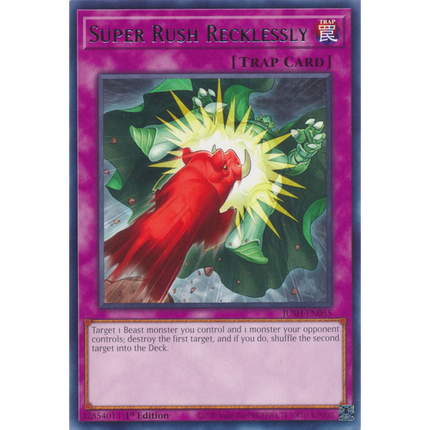 Yu-Gi-Oh! TCG - Justice Hunters - JUSH-EN055 - Super Rush Recklessly - Rare (1st Edition)