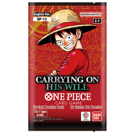 One Piece TCG - Carrying On His Will (OP-13) - Display Case (12x Booster Boxes)