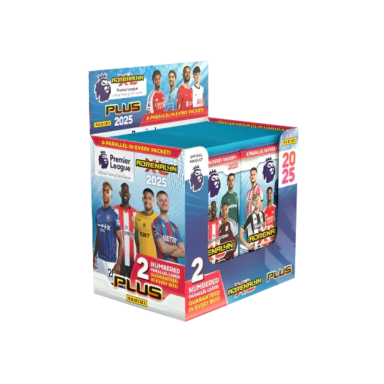 Panini - 2025 Premier League Adrenalyn XL PLUS Football (Soccer) - Booster Box (50 Packs)