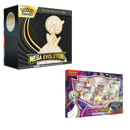 Pokemon TCG - Evolving Powers Collection Box & Mega Evolution ETB (Gardevoir) - Bundle