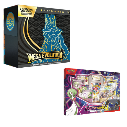 Pokemon TCG - Evolving Powers Collection Box & Mega Evolution ETB (Lucario) - Bundle