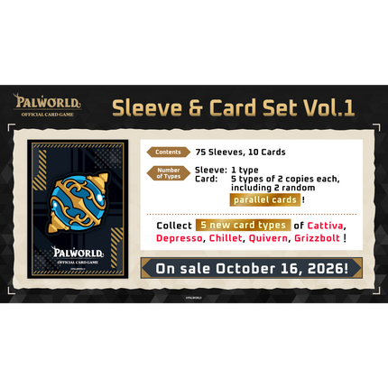 Palworld Official Card Game - Sleeve & Card Set - Vol. 1