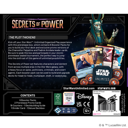 Star Wars: Unlimited - Secrets of Power - Prerelease Box