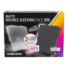 Gamegenic - Matte Double Sleeving Pack - Black (100 Matte Prime + 100 Inner Sleeves)