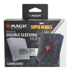 Gamegenic - Magic: The Gathering - Marvel Super Heroes - Premium Double Sleeving Pack - Comic Burst Black (105 Art + 105 Inner Sleeves)