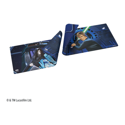 Gamegenic - Star Wars: Unlimited - Double-Sided Game Mat - Jedi Luke Skywalker & Emperor Palpatine