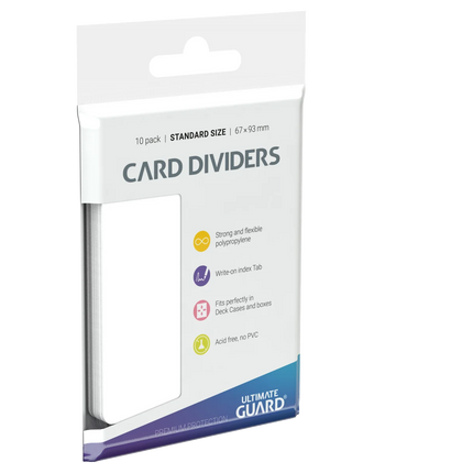 Ultimate Guard - Card Dividers - Standard Size - White - 10pk