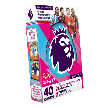 Topps - 2026/27 Premier League Flagship Edition Football (Soccer) - Mega Tin (Assorted)