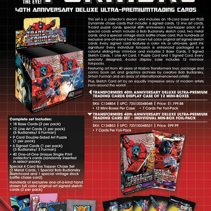 Dynamite Entertainment - 2024 Transformers 40th Anniversary Deluxe Ultra Premium Trading Cards - Mini Box