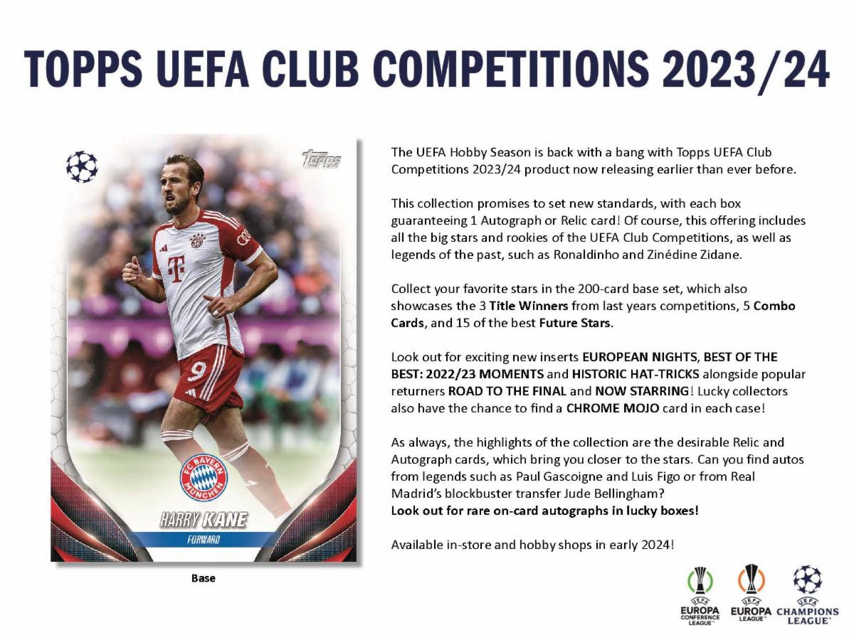 Topps - 2023/24 UEFA Club Competitions Football (Soccer) - Hobby Box