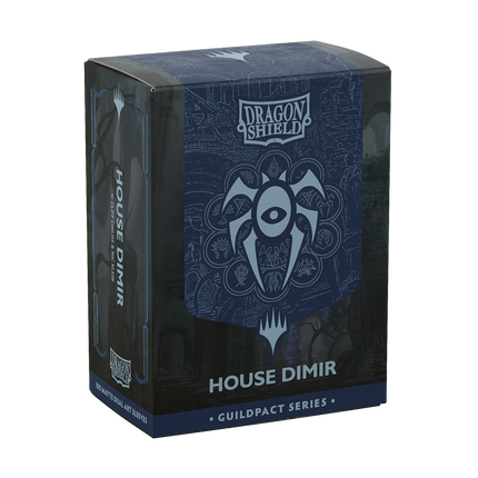 Dragon Shield House Dimir 100 standard-size sleeves box on transparent background