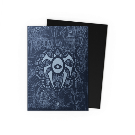 Dragon Shield House Dimir sleeve front and interior on transparent background