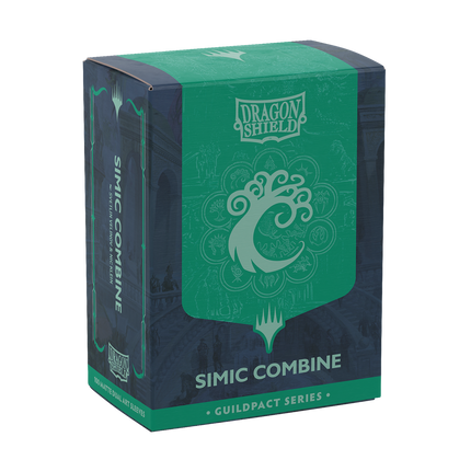 Dragon Shield Simic Combine 100 standard-size sleeves box on transparent background