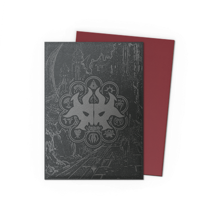 Dragon Shield Cult of Rakdos sleeve front and interior on transparent background