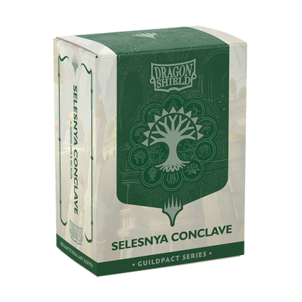 Dragon Shield Selesnya Conclave 100 standard-size sleeves box on transparent background