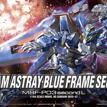 Bandai - Gunpla - HGSEED 1/144 - Mobile Suit Gundam SEED Destiny Astray B - MBF-P03secondL Gundam Astray Blue Frame Second L - retail packaging