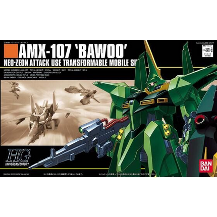 Bandai - Gunpla - HGUC 1/144 - Mobile Suit Gundam ZZ - AMX-107 Bawoo (Mass Production) - retail packaging