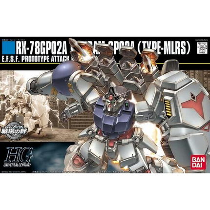Bandai - Gunpla - HGUC 1/144 - Mobile Suit Gundam 0083: Stardust Memory - RX-78GP02A Gundam GP02A (Type-MLRS) - retail packaging