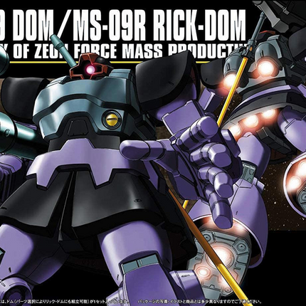 Bandai - Gunpla - HGUC 1/144 - Mobile Suit Gundam - MS-09 Dom / MS-09R Rick-Dom - retail packaging
