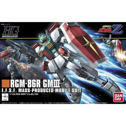 Bandai - Gunpla - HGUC 1/144 - Mobile Suit Gundam ZZ - RGM-86R GM III - retail packaging
