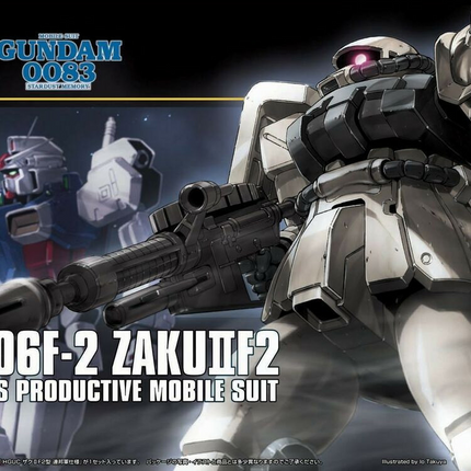 Bandai - Gunpla - HGUC 1/144 - Mobile Suit Gundam 0083: Stardust Memory - MS-06F-2 Zaku II F2 (Earth Federation Type) - retail packaging