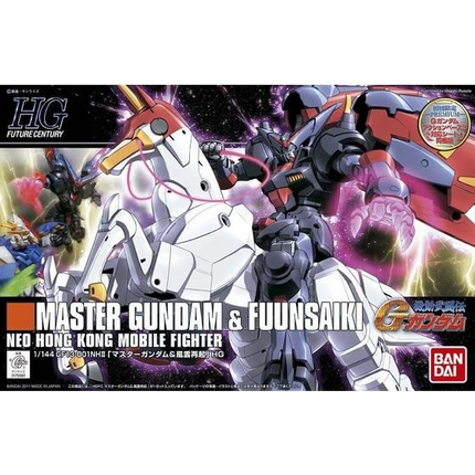 Bandai - Gunpla - HGFC 1/144 - Mobile Fighter G Gundam - GF13-001NHII Master Gundam & Fuunsaiki - retail packaging