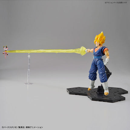 Bandai - Figure-rise Standard - Dragon Ball Z - Super Saiyan Vegetto (Package Renewal) - assembled product with full-length Vegetto Sword and Buu accessory on separately sold Action Base