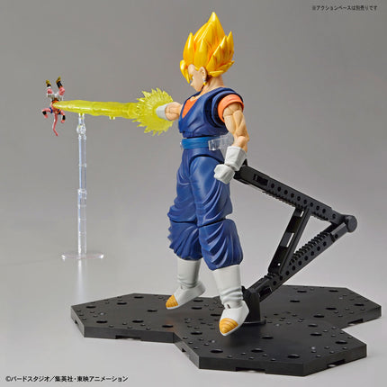 Bandai - Figure-rise Standard - Dragon Ball Z - Super Saiyan Vegetto (Package Renewal) - assembled product with shortened Vegetto Sword and Buu accessory on separately sold Action Base