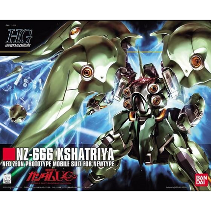 Bandai - Gunpla - HGUC 1/144 - Mobile Suit Gundam Unicorn - NZ-666 Kshatriya - retail packaging