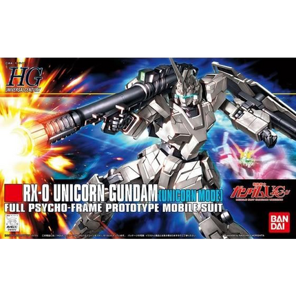 Bandai - Gunpla - HGUC 1/144 - Mobile Suit Gundam Unicorn - RX-0 Unicorn Gundam (Unicorn Mode) - retail packaging