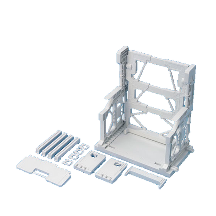 Bandai - Builders Parts - System Base 001 (White) - 1/144-Compatible Display Base - assembled product