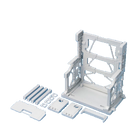 Bandai - Builders Parts - System Base 001 (White) - 1/144-Compatible Display Base - assembled product