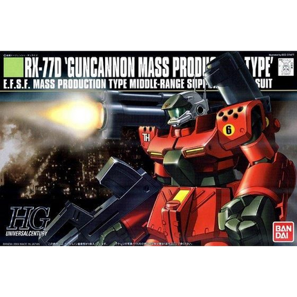 Bandai - Gunpla - HGUC 1/144 - Mobile Suit Gundam 0080: War in the Pocket - RX-77D Guncannon Mass Production Type - retail packaging