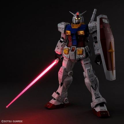 Bandai PG Unleashed 1/60 RX-78-2 Gundam official illuminated beam saber pose