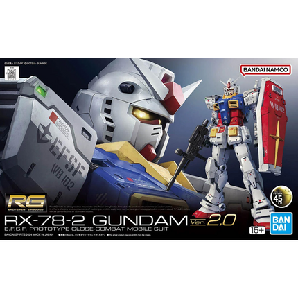 Bandai - Gunpla - RG 1/144 - Mobile Suit Gundam - RX-78-2 Gundam Ver.2.0 - retail box