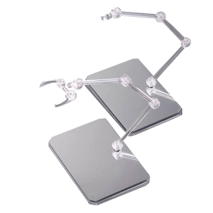 Bandai - Display Accessories - Action Base 6 Clear with Mirror Stickers (Set of 2) - assembled product