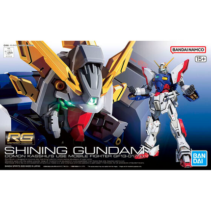 Bandai - Gunpla - RG 1/144 - Mobile Fighter G Gundam - GF13-017NJ Shining Gundam - retail packaging