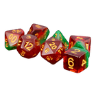 Fanroll - 16mm Resin Polyhedral Dice Set - Watermelon