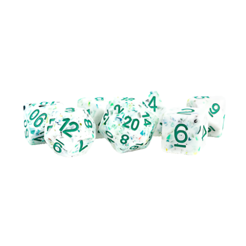 Fanroll - 16mm Resin Polyhedral Dice Set - Recycled Rainbow