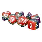 Fanroll - 16mm Resin Polyhedral Dice Set - Rainbow