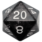 Fanroll - 35mm Mega Acrylic D20 - Ethereal Black