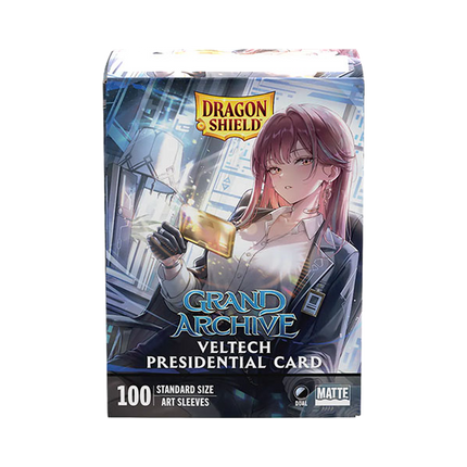Dragon Shield Grand Archive VelTech Presidential Card 100 standard-size sleeves - original pack artwork on transparent background
