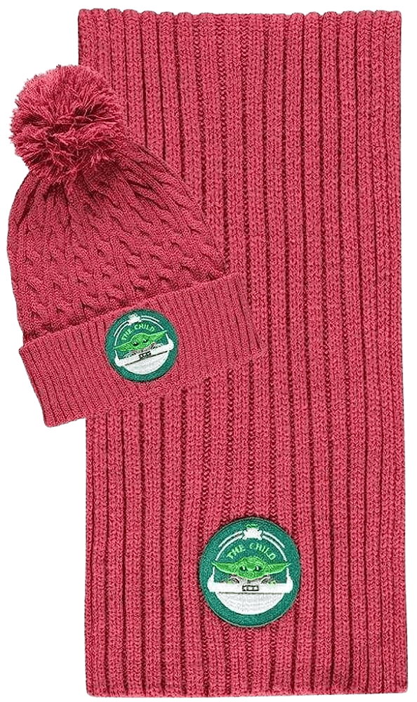 Difuzed - Star Wars - The Mandalorian Pink Beanie & Scarf Gift Set - The Card Vault