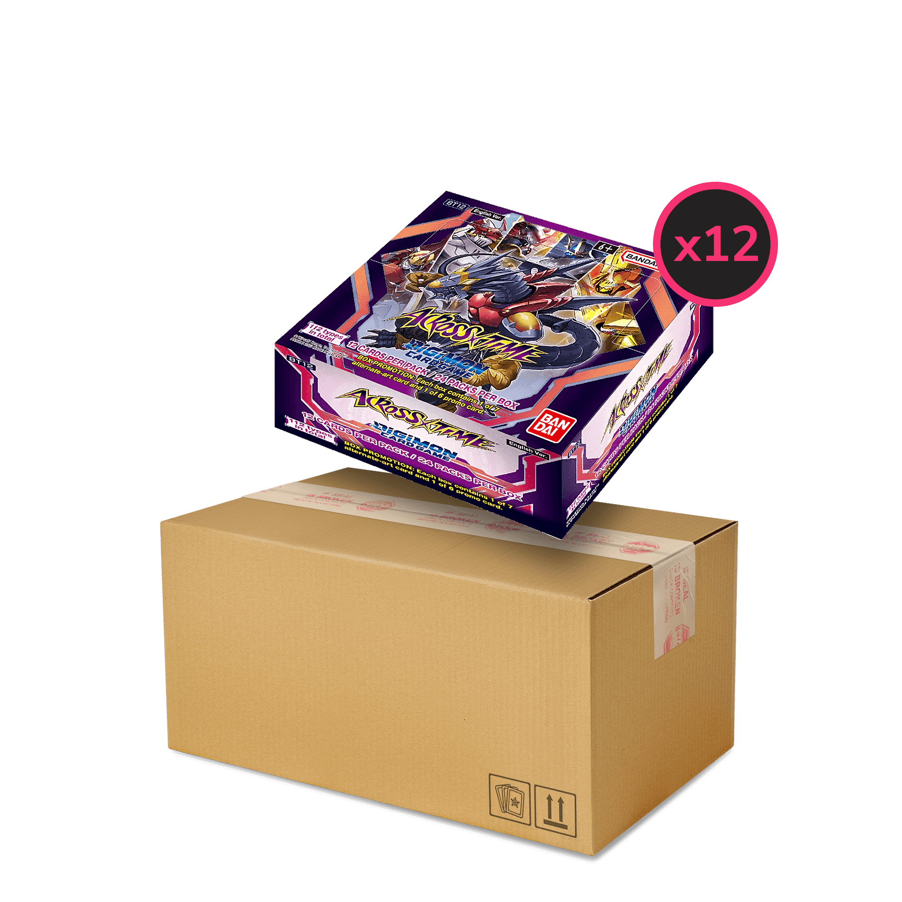 Digimon Card Game: Across Time (BT12) Display Case (12x Booster Boxes) - The Card Vault